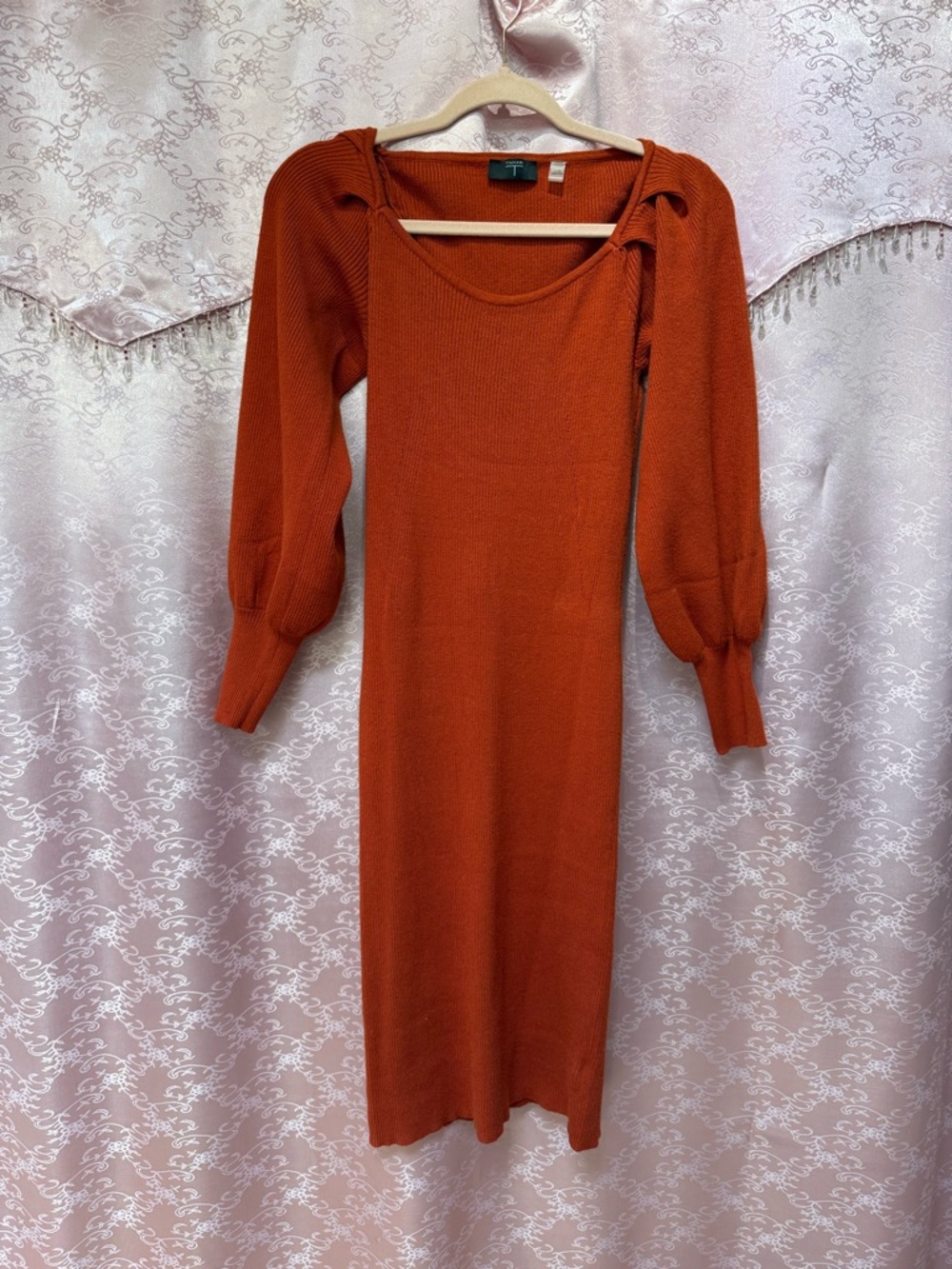 Tahari Long Sleeve Midi Dress